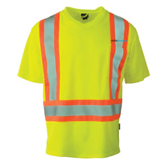 Hi Vis V-Neck Short Sleeve Safety T-Shirt