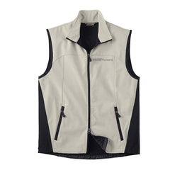 North End® Men's Three-Layer Light Bonded Performance Soft Shell Vest (Vintage Logo)