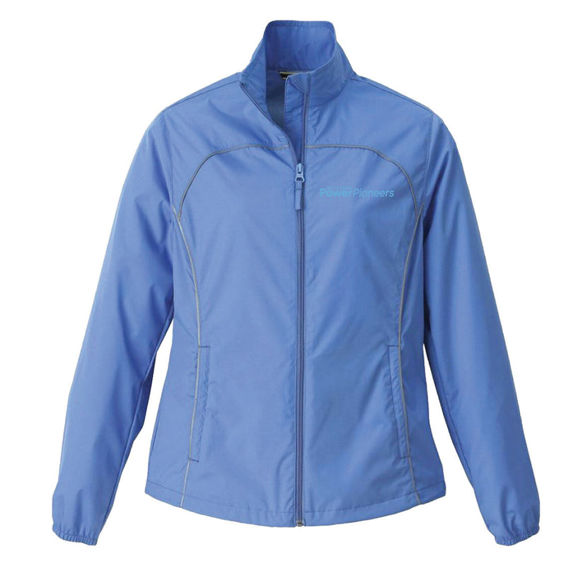 North End® Women's Lightweight Recycled Polyester Jacket (Vintage Logo)
