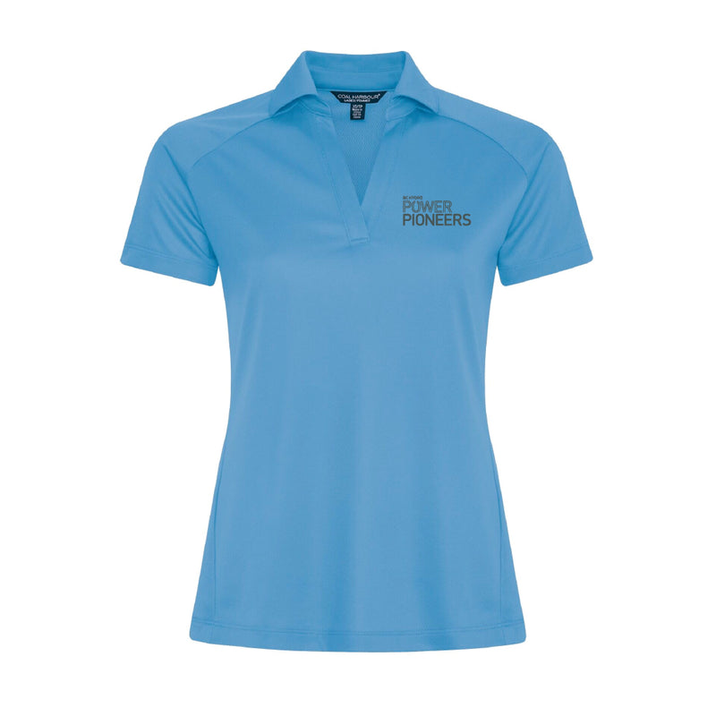 Coal Harbour® Snag Resistant Ladies Polo Shirt - Azure Blue (Vintage Logo)